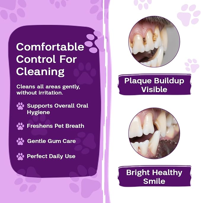 Dental Wipes Mint Scented – Best Dog Teeth Cleaning, Dog Dental Wipes for Dogs Teeth, Finger Toothbrush for Dogs and Cats, Oral Care, Remove Plaque, Tartar & Bad Breath – 50 Count