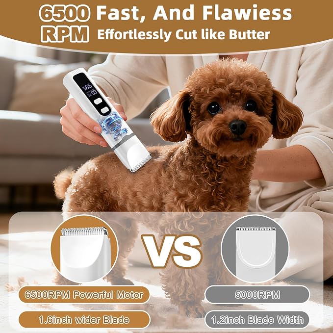 ETACCU 4-in-1 Dog Grooming Clippers Kit with LED Display