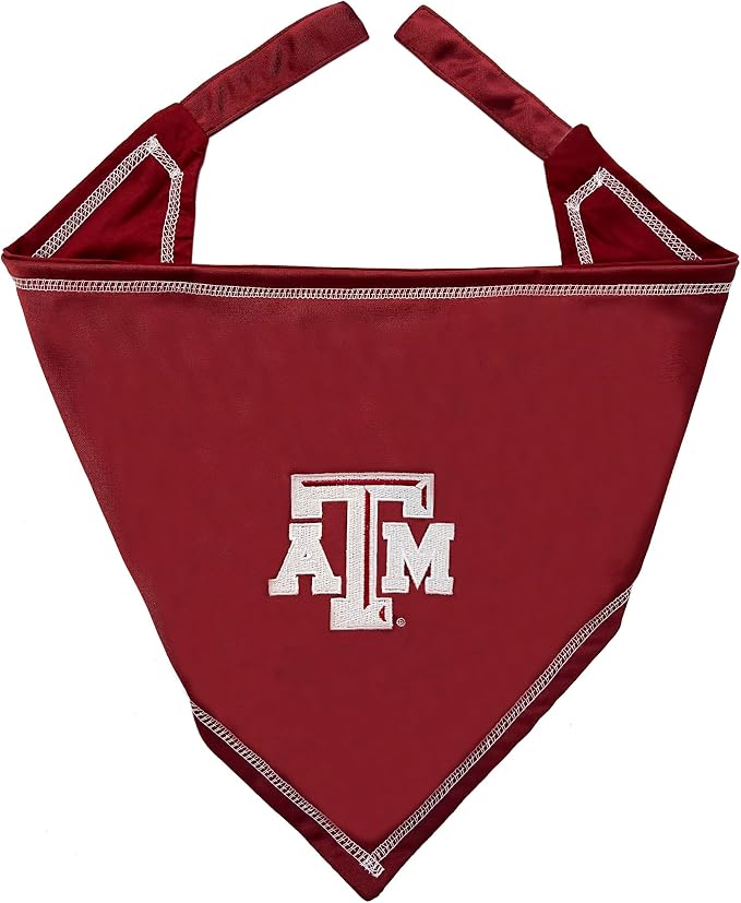 Pets First NCAA Texas A&M Aggies TIE Bandana, Size Large/X-Large. Dog Bandana Scarf Bib for Pet Cat Dog. The Ultimate Game-Day, Party Bandana
