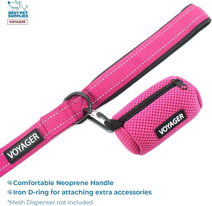 Voyager Step-in Air All Weather Mesh Harness and Reflective Dog 5 ft Leash Combo with Neoprene Handle, for Small, Medium and Large Breed Puppies by Best Pet Supplies - Black, X-Small