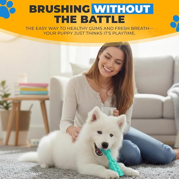 Dog Toothbrush Kit with Travel Cases – 4 Silicone Finger Toothbrushes for Dogs & Cats – Pet Dental Care, Dog Teeth Cleaning, Plaque & Tartar Control (Dog Toothbrush Kit + Dental Chew Toy)