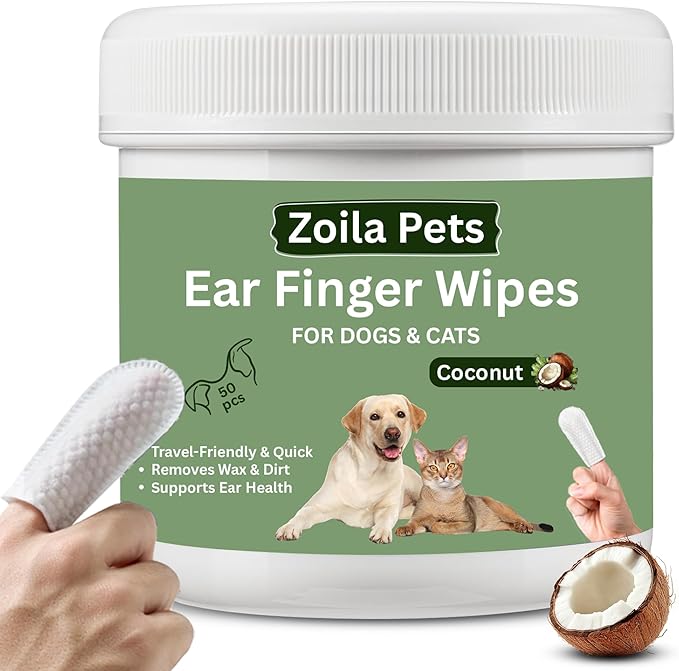Dog Ear Wipes & Cat Ear Cleaner, Coconut