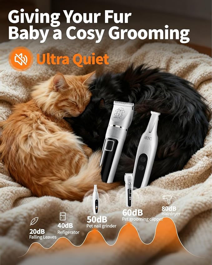 iBTC All-in-One Dog Grooming Kit - White Combination