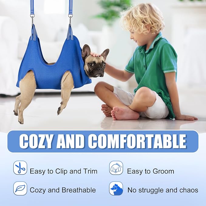 Kkiimatt 10-in-1 Pet Grooming Hammock with Nail Clippers