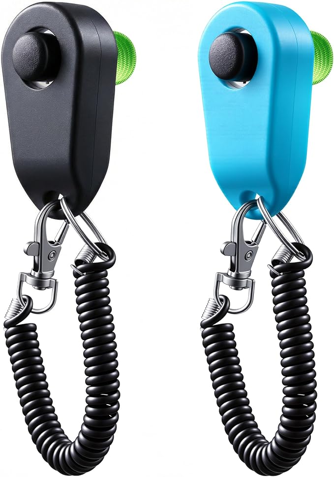 Pet Clicker, Finger Clickers, Black & Blue