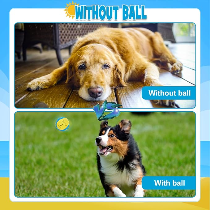 BINGPET Dog Pool Toy Floating Balls, 2-Pack, Yellow