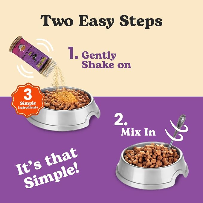 Magic Dust Duck Jerky Topper, Single Protein Pet Food Topper for Dogs & Cats, Enhance Flavor & Elevate Mealtime Excitement for Picky Eaters - 3.5 Ounce Bottle in Duck Flavor