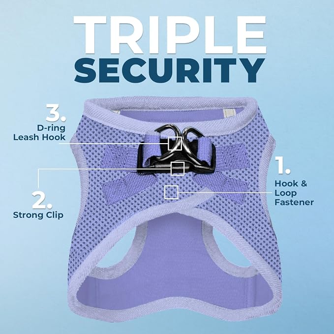 Voyager Step-in Air Dog Vest Harness - Lavender, X-Large | 20.5 - 23" in Chest, Reflective Bands, All Weather Breathable Air Mesh, Cats Compatible, Lightweight, Fast Drying