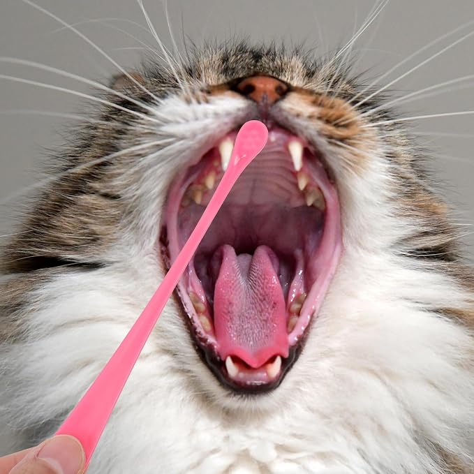 SEWACC 2Pcs Soft-Bristle Pet Toothbrush for Dogs and Cats Lightweight Oral Care Tool with Ergonomic Anti-Slip Handle Gentle Gum Massage and Teeth Cleaning for Pets