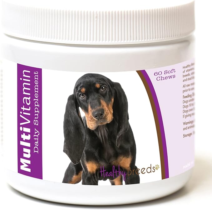 Healthy Breeds Black and Tan Coonhound Multi-Vitamin Soft Chews 60 Count (1127-btco-001)