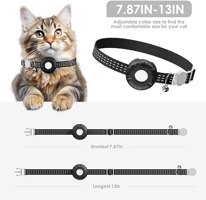 GPS Tracker for Cats (iOS Only), MINI GPS Cat Tracker, Pet Tracker, No Monthly Fee, Compatible with Apple Find My, Anti-Lost, Finder Tag for Vehicles, Pets, Kids, Items (White)