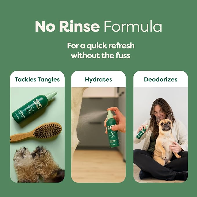 Earth Rated Dog Deodorizing Refresh Mist Spray, White Tea & Basil, 8oz | Conditioner Spray, Odor-Eliminating Perfume for Dogs, for All Coat Types