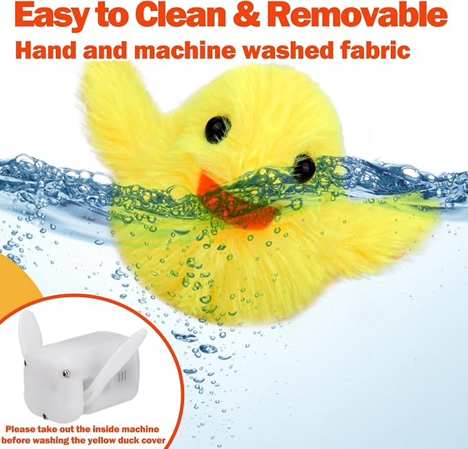Mity rain Interactive Dog Toys Duck | Keeps Small, Medium & Large Dogs Busy Indoors & Outdoors - Rechargeable, Plush & Squeaky