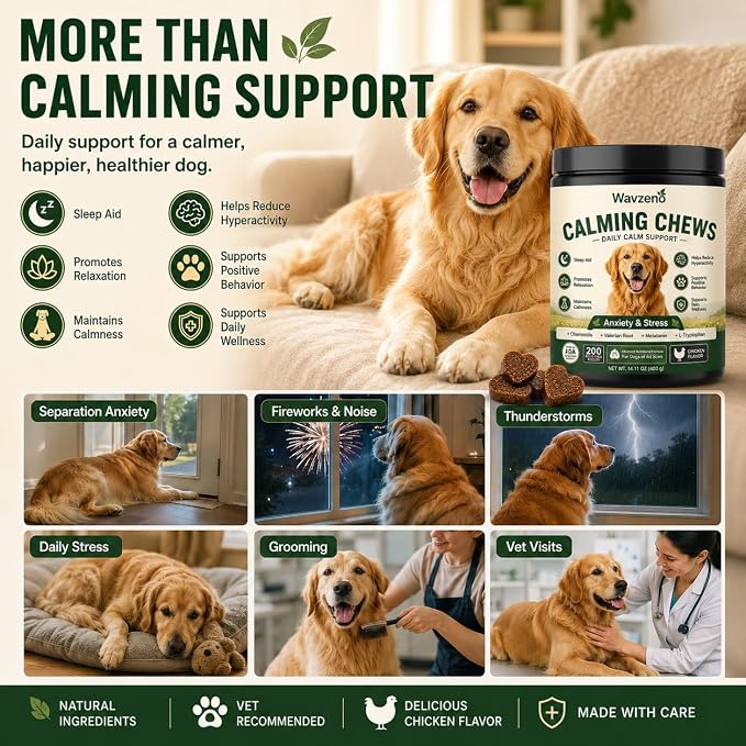 Dog Calming Chews for Dogs 200 Ct, Melatonin, 200-Pack, 200 Ct