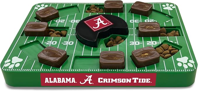 Pets First NCAA Alabama Crimson Tide Puzzle Toy, Puzzle Treat Dog Toy, Interactive Dog Treat Toy, Dog Puzzle Feeding Slow Toy