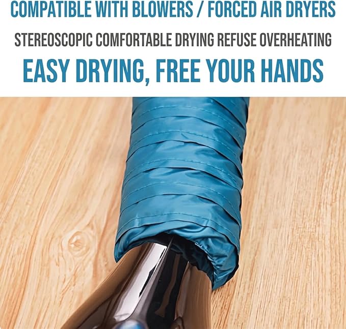 Dog Drying Bag, Hands-Free Pet Hair Drying Suit with 360° Air Circulation, Quick Dry Grooming Bag for Small Medium Large Dogs & Cats, Compatible with Blow Dryer (Size L, 20–40 lbs)