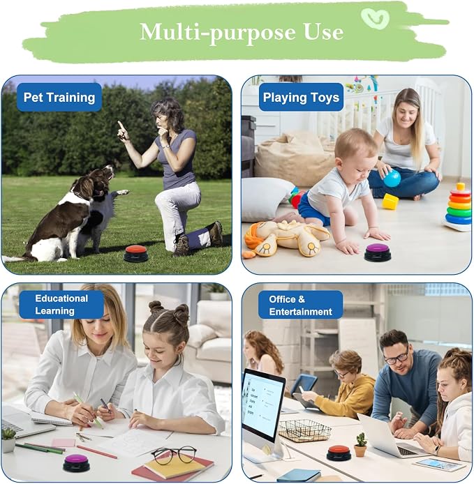 Gelabur Dog Buttons for Communication, Set of 2