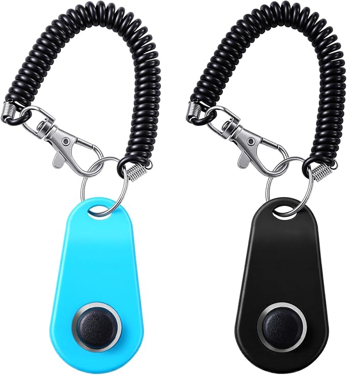 Pet Clicker, Finger Clickers, Black & Blue
