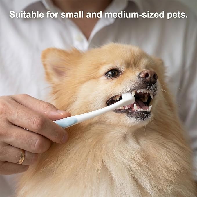 2 Pcs Toothbrush for Small Dogs, Cat Tooth Brush Soft Bristles Kitten Toothbrush Deep Dental Teeth Cleaning for Puppy, Kitten, Cats