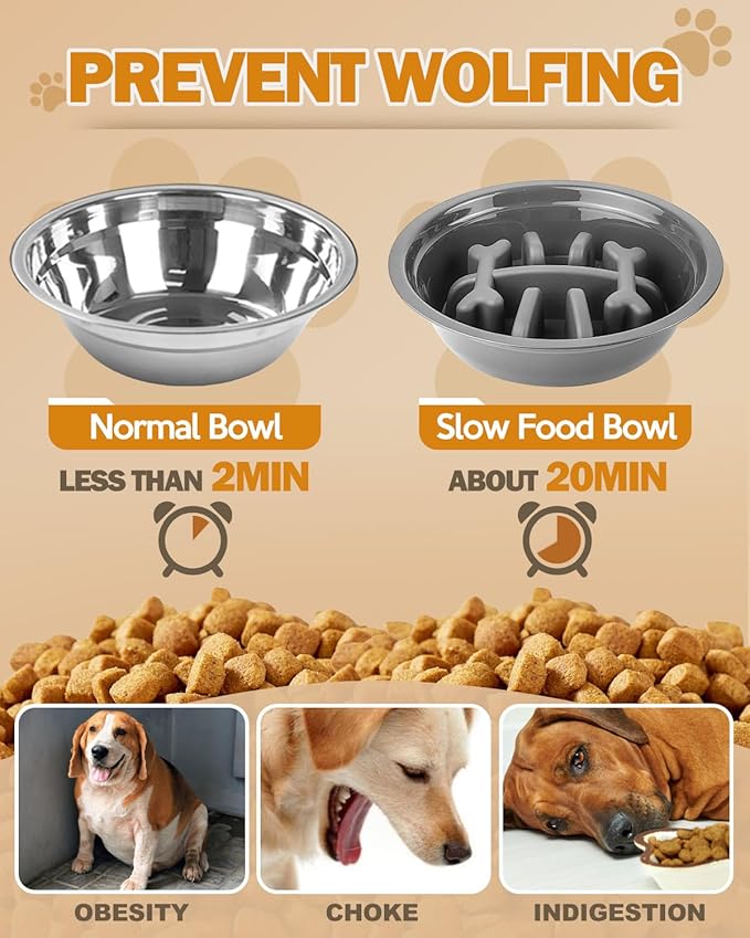 Jovrun Elevated Dog Bowls for Small Medium Large Size Dogs, Non-Slip Dog Feeder with 2 Food Water Bowls, 2-5 Heights Adjustable Raised Bowls Stand