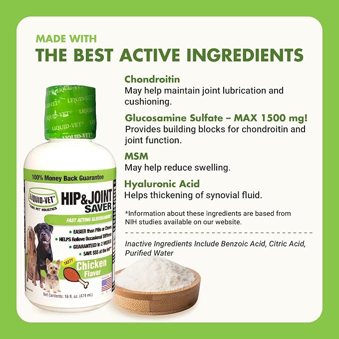 Liquid-Vet K9 Hip & Joint Saver, Chicken, 16 oz