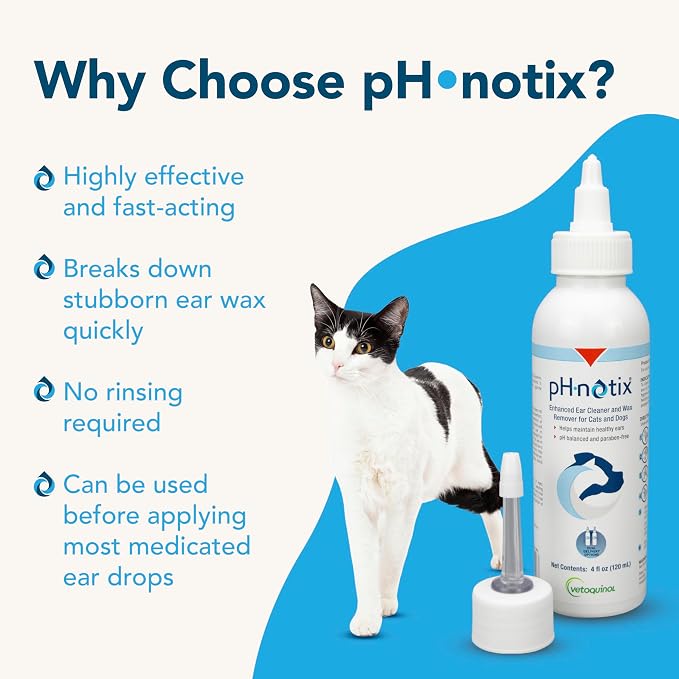 Vetoquinol PH-notix Advanced Ear Cleaner & Wax Remover, 4 fl oz