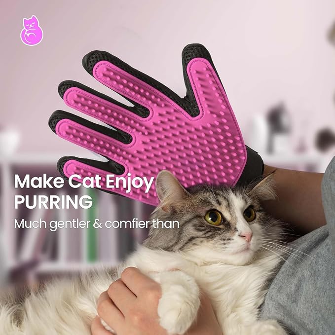 Pet Hair Remover Glove, 1-Pack, Pink