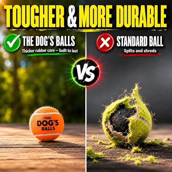 The Little Dog’s Balls Small Dog Tennis Balls 6-Pack Orange Floats in Water | Our fetch balls combine non-abrasive felt exterior and a thicker rubber core Durable Dog Toy for Outdoor Play & Training