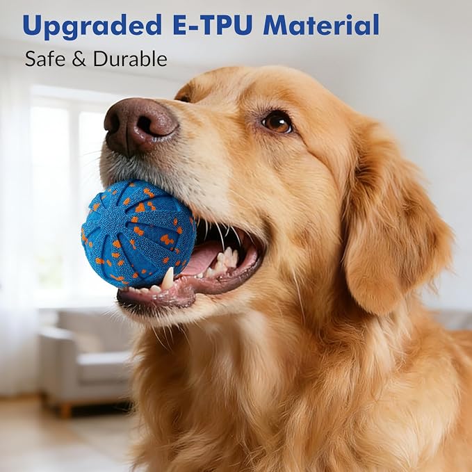 Wortade Smart Interactive Dog Ball, Automatic Moving Dog Ball Toy, Blue | 3 Play Mode,Waterproof,Bouncing & Rotating,Motion Activated Dog Toys,Rechargeable,Touch Activated,To keeping Dog Busy