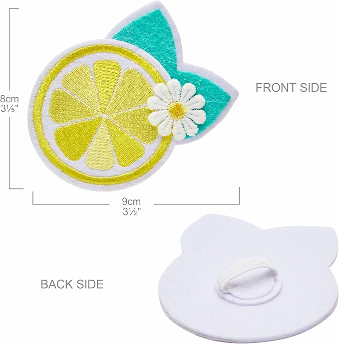 Blueberry Pet Zesty Fruit Dog Collar, Adjustable Small Size, Neck 12”-16”, Refreshing Lemon Print, Summer Citrus Pet Collar