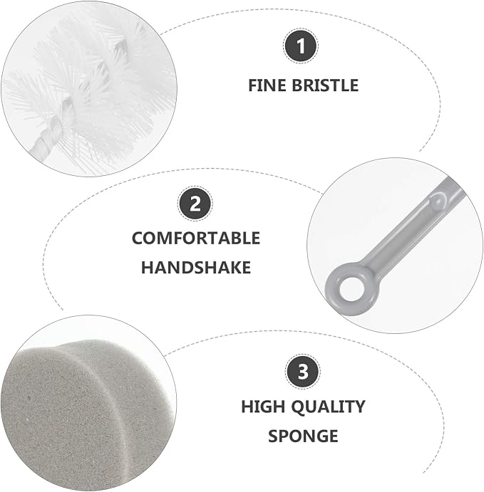 Drinking Glass Set 3pcs Cleaning and Dog Pet Water Cat Dispenser Fountain Kit Drinking Supplies Sponge Cup Cleaner Brush