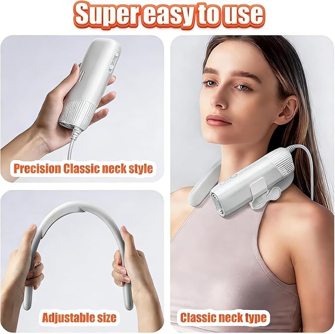 Hands-Free Pet Hair Dryer, High Velocity Brushless Dog Blow Dryer | 3 Adjustable Wind Speeds & Multiple Heat Settings, Low Noise Portable Pet Grooming Blower for Dogs and Cats(White)