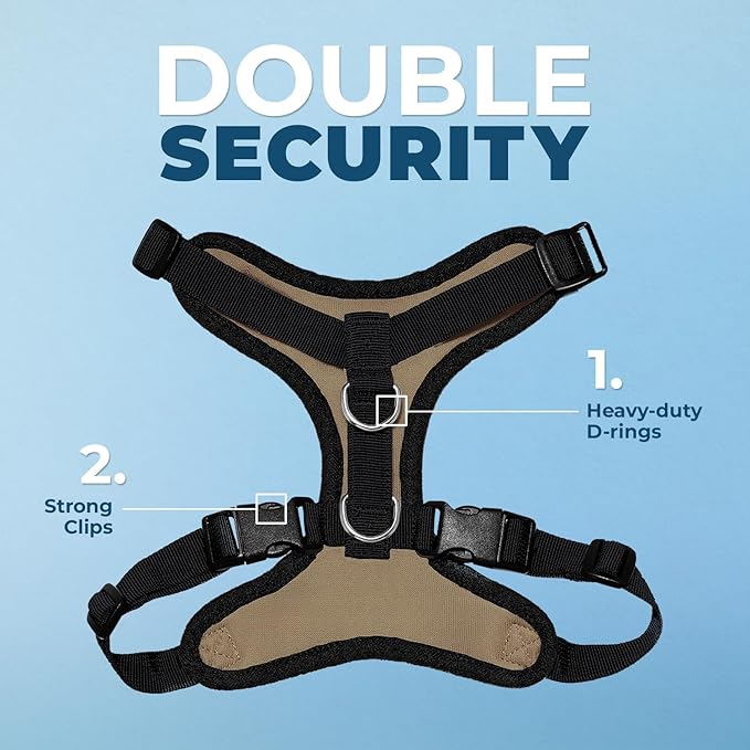 Voyager Step-in Lock Dog Harness - Army/Black Trim, Small | 15 - 18" in Chest, Adjustable, Breathable Air Mesh, Lightweight for Daily Walks, Strong Clips, Heavy Duty D-Ring