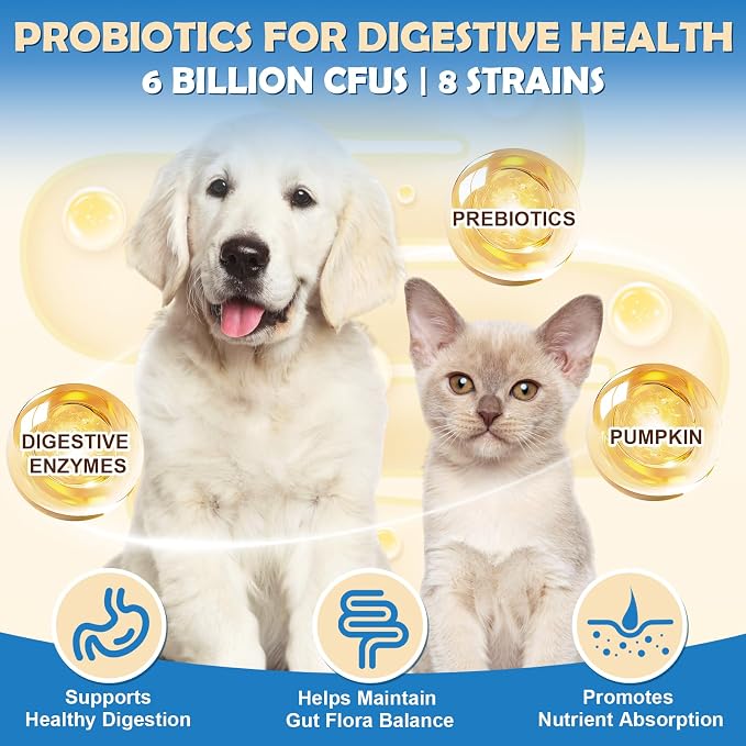 ZEBORA Probiotics for Dogs Powder, Chicken Flavor, 90 Scoops