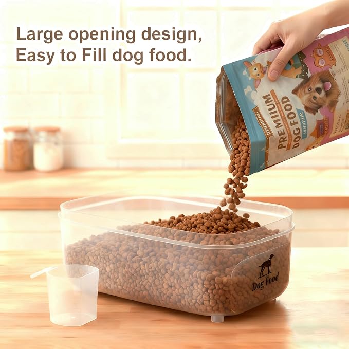 Dog Food Storage Container, 6L, Clear