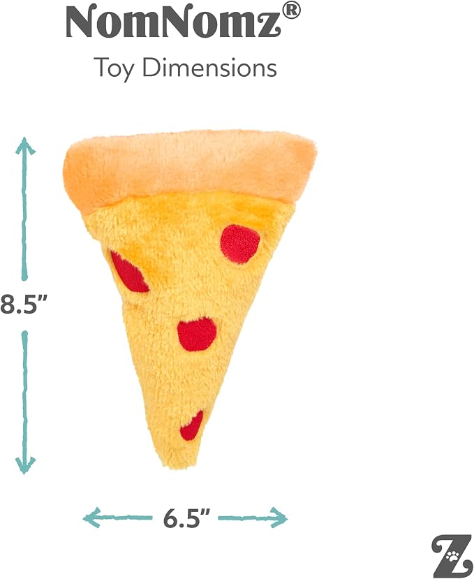 ZippyPaws NomNomz Dog Squeaky Toys to Keep Them Busy, Pet Products - Pizza | Funny Food Plush for Small & Medium Dogs, Cute Stuffed Puppy Toy, Gift for Dogs of All Breeds, Soft and Cuddly