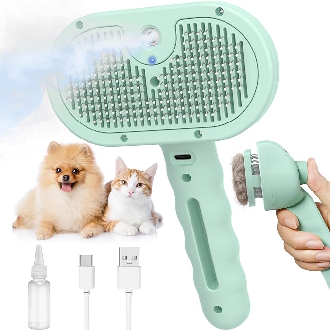 Cat Brush Dog Brush for Shedding, Green