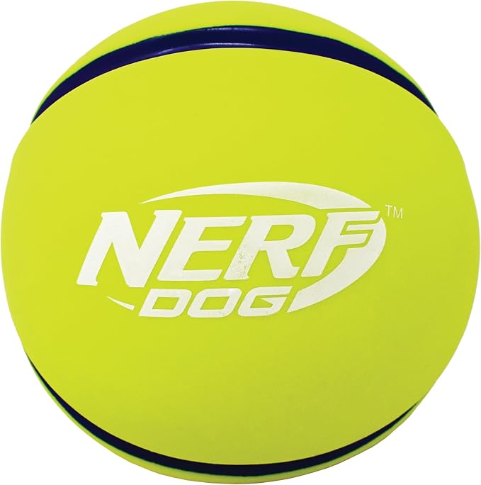 3.5in Nerf Dog Latex Squeak Ball -Green/Blue