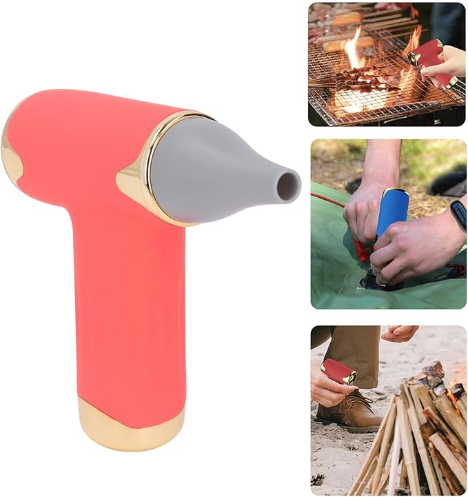 Tbest Pet Hair Dryer, High Speed 4 Levels Wind Bladeless 60W Electric Hair Dryer Handheld Dust Blower for Cats Dogs (Red