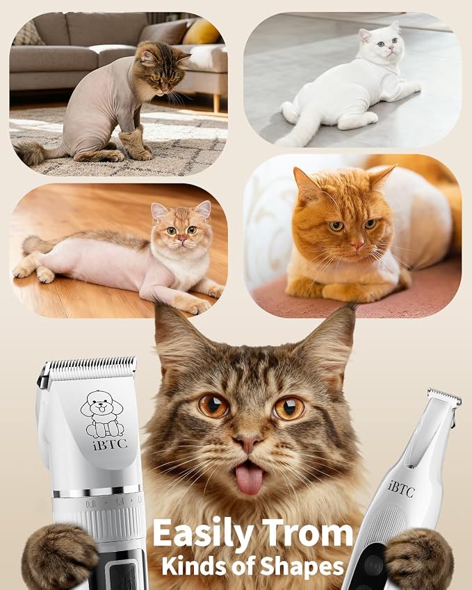 iBTC All-in-One Dog Grooming Kit - White Combination