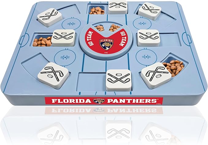 Pets First NHL Florida Panthers Large Puzzle Toy, New Size, Interactive Dog Treat & Slow Feeding Toy