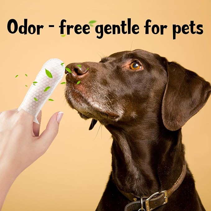 Texsens Pet Ear Cleaner Finger Wipes for Dogs & Cats