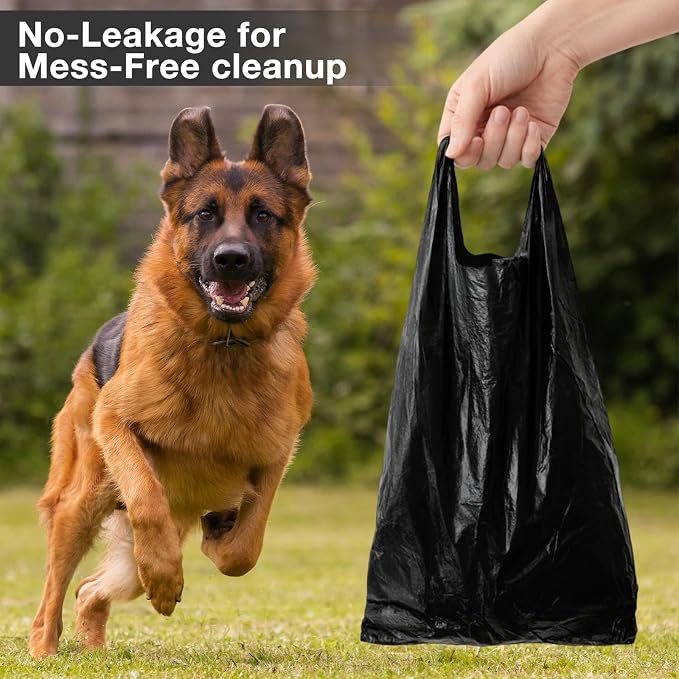 100-Count Dog Waste Bags Compatible with Arm & Hammer,Dog Poop Bags with Easy-Tie Handles,Thickened Leak-Proof for Swivel Bin & Rake