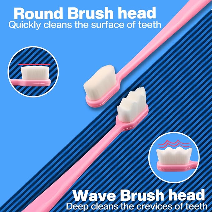 7 Pack Dog Toothbrush Kit,360º Pet Toothbrush Soft Nano Bristles Tooth Brush for Cat Dog Puppy Kitten Dental Care, Oral Hygiene