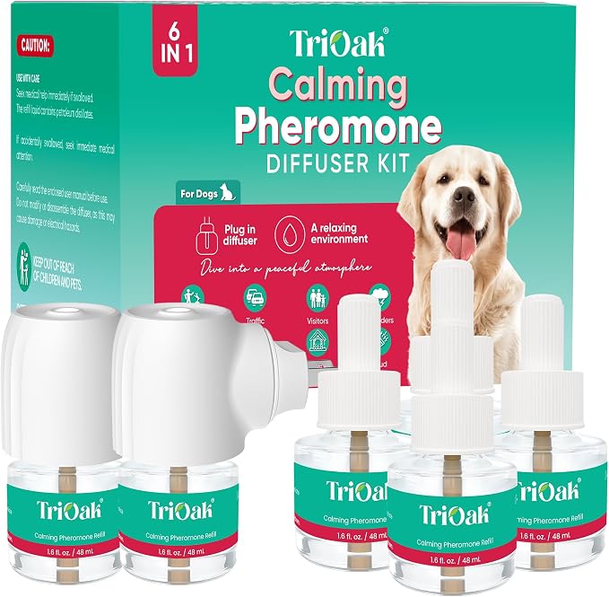 Calming Diffuser for Dog: Appeasing Dog Pheromones Calming Diffuser Plug in Kit for Separation