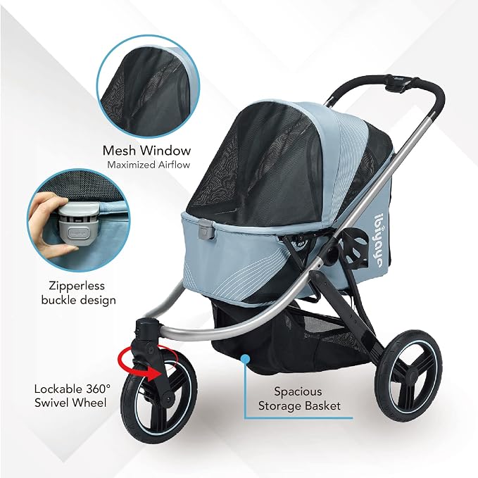 ibiyaya The Beast Pet Jogging Stroller - Flash Grey
