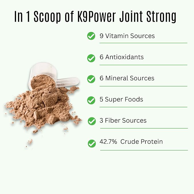 K9Power Joint Strong – Dog Joint Supplement for Mobility, Pain & Inflammation Relief – Glucosamine, Chondroitin, Collagen, Curcumin, Omega 3s, CMO, Green Tea – Ideal for Arthritis & Joint Protection