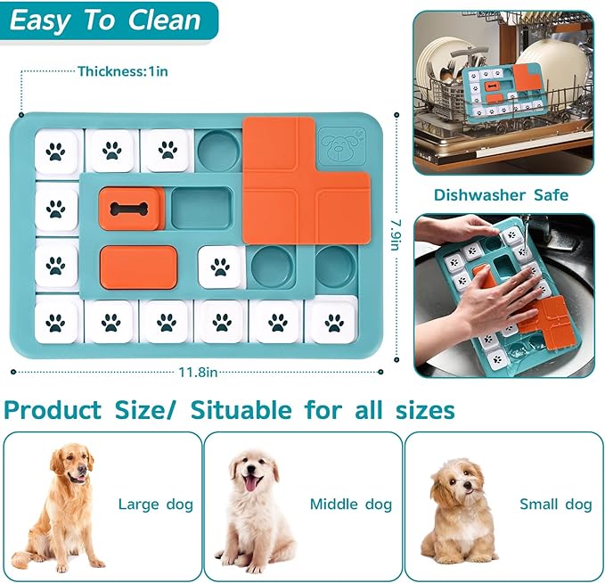 FOXMM Dog Puzzle Toys - Interactive IQ Training & Mental Stimulating Toys for Large, Medium & Small Dogs