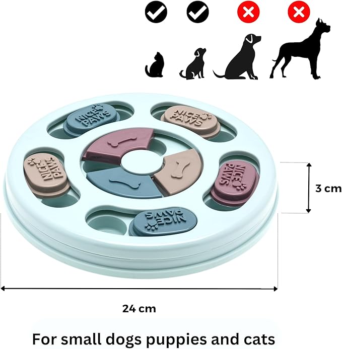 Dog Puzzle Feeder - Brain-Boosting IQ Toy & Slow-Feed Dog Feeding Puzzle - Durable, Non-Toxic, & Stimulating Fun for Pets