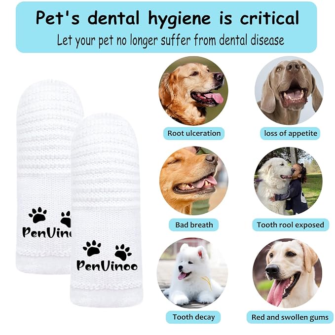 360 ° Dog Toothbrush Pet Toothbrush 360 ° Finger Toothbrush Medium and Large Dogs